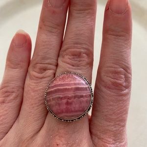 Rhodochrosite ring size 8